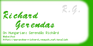 richard gerendas business card